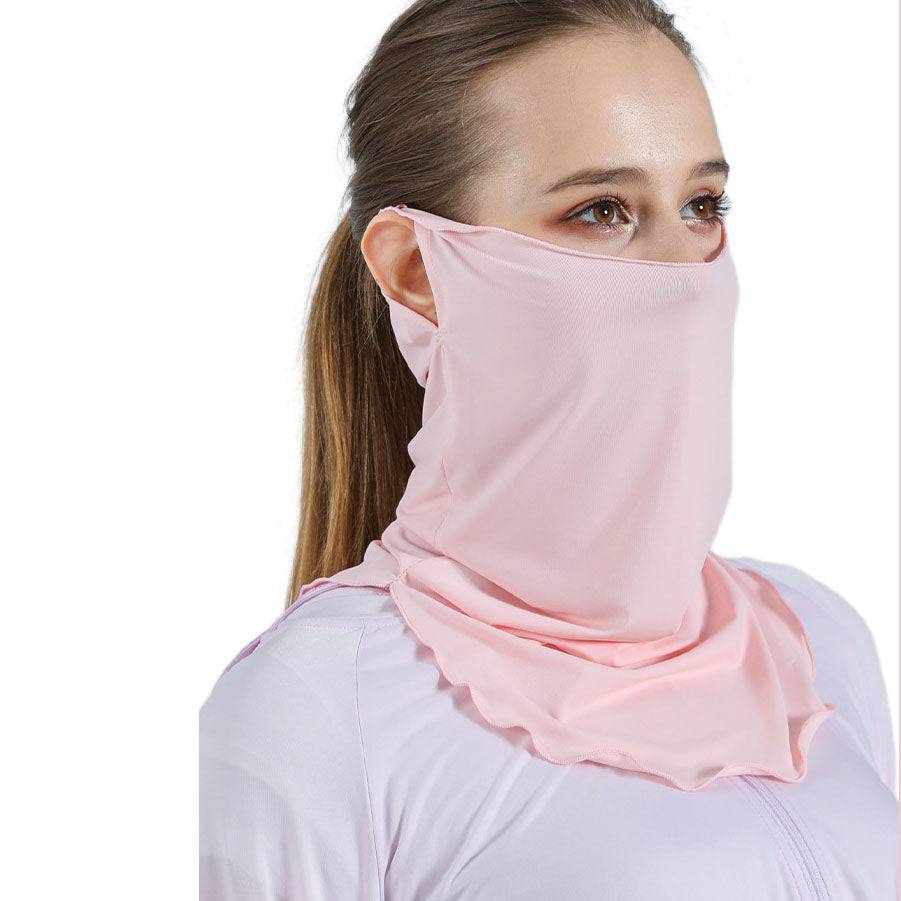 eprolo summer outdoor riding sunscreen and UV protection mask, ice silk scarf, cold ear headband, neck shading accessory