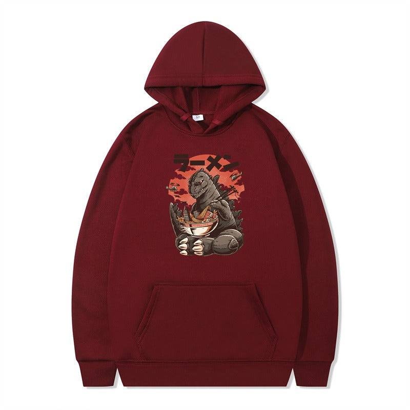 Cartoon printed men's and women's autumn winter hoodie with attached hat, fashionable eprolo brand, cozy and stylish winterwear.