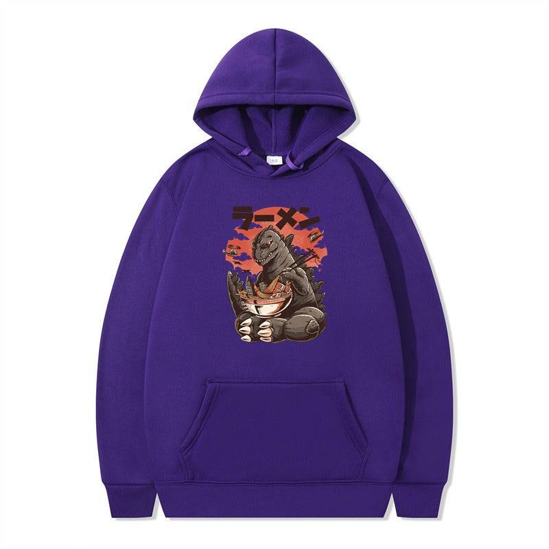 Cartoon printed autumn and winter hoodies with hats for men and women, stylish and fashionable by eprolo.