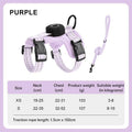 Reflective eprolo escape-proof cat harness with adjustable vest and built-in AirTag holder, suitable for outdoor walking.