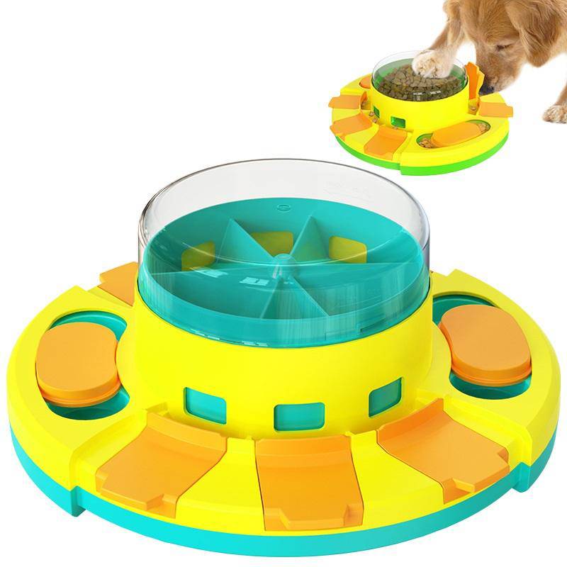 Eprolo pet supplies teething sound ball dog puzzle toy with leak food dispenser and feeding bin for dog training and diet games