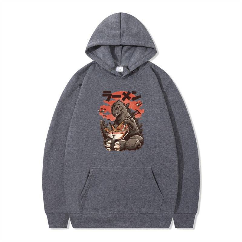 Cartoon printed men's and women's autumn and winter hoodie with attached hat, fashionable and cozy from eprolo.