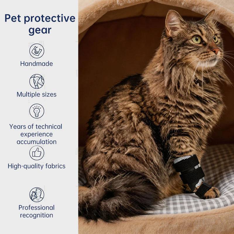 Eprolo luxury dog carpal support brace showing adjustable straps and padded design for wrist stability and comfort.