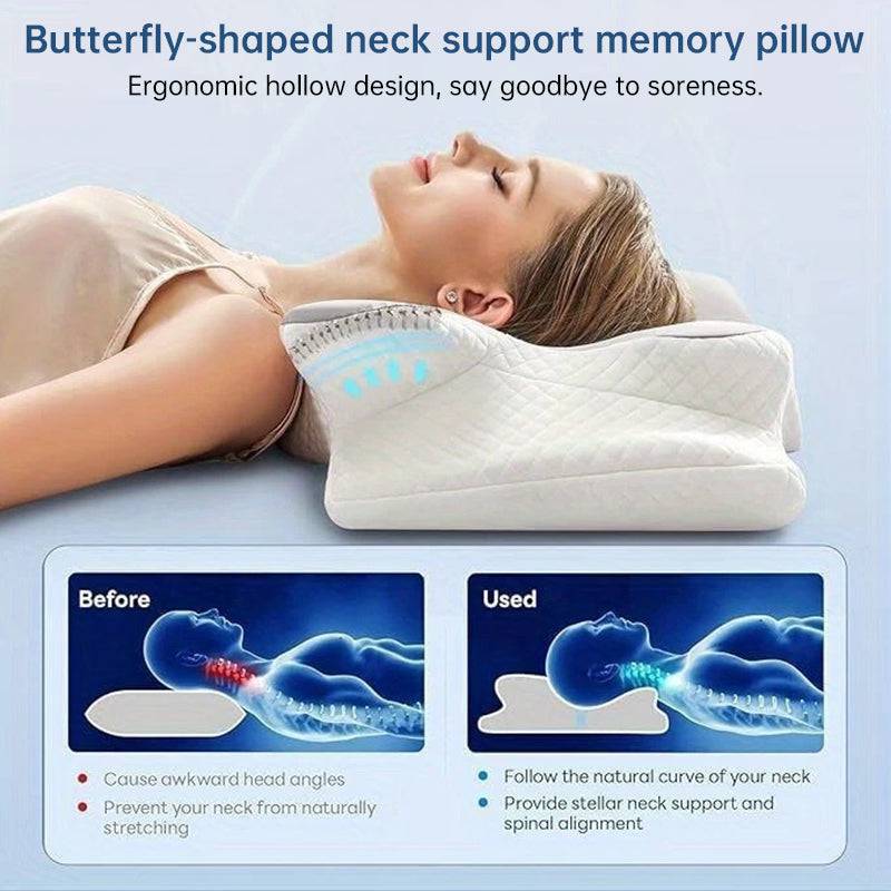 eprolo cooling viscoelastic memory foam pillow with heat-resistant, slow rebound cushion for comfortable sleeping support