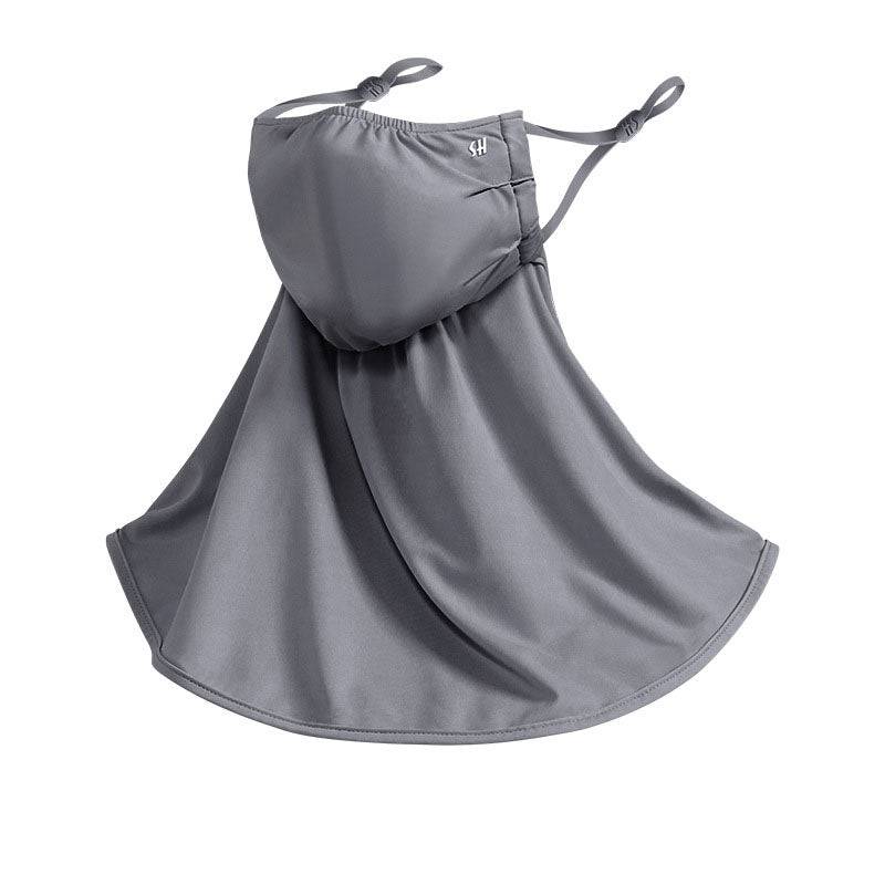 Eprolo ice silk sunscreen mask for men and women, quick-drying neck cover with anti-ultraviolet protection and ear-hanging design