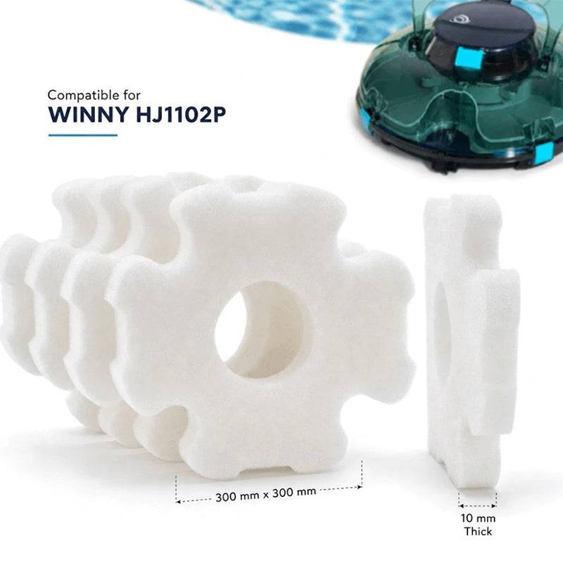 eprolo compatible high-absorption pool filter media for WINNY HJ1102-P robotic pool cleaner, showing filter media in use