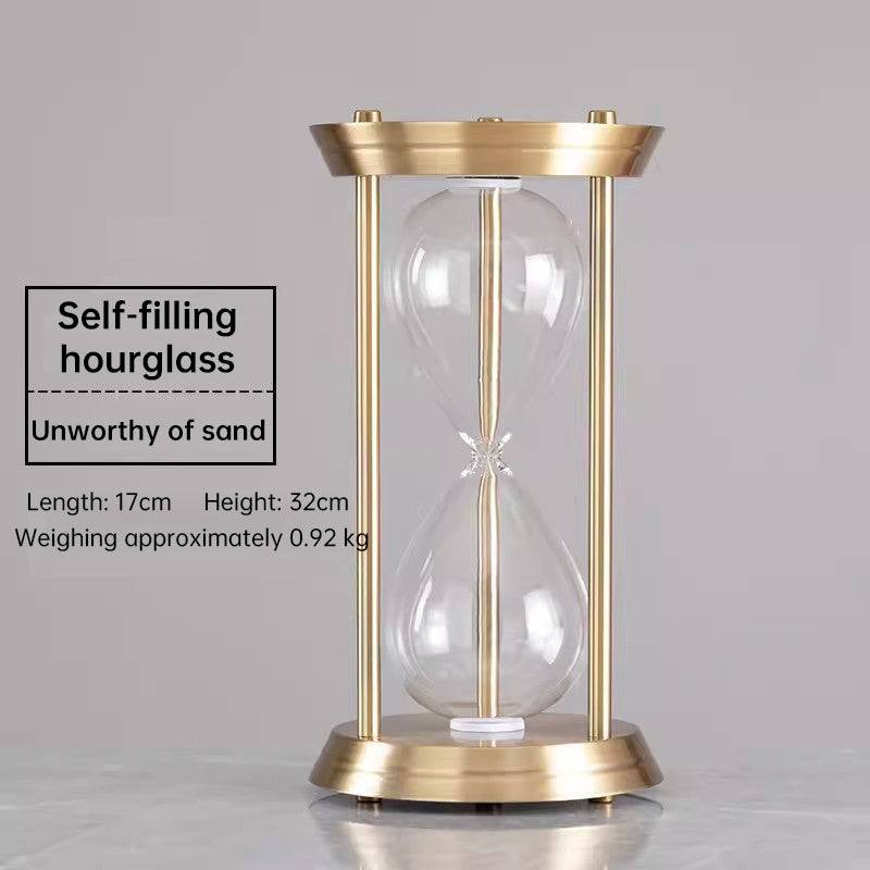 Vintage metal hourglass sand clock from eprolo, retro desk decor suitable for office, study, or bedroom with flowing sand inside