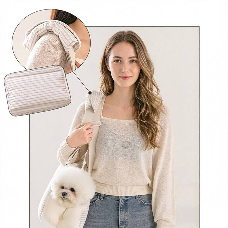 Large capacity eprolo winter warm cat carrier with breathable shoulder strap, ideal for cold weather travel and pet comfort.