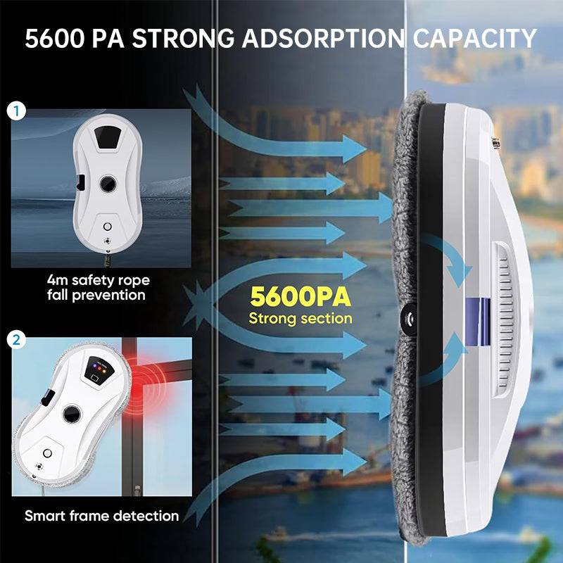 Eprolo 5600Pa smart window cleaning robot with remote, ultra-thin auto glass cleaner for home and office use.