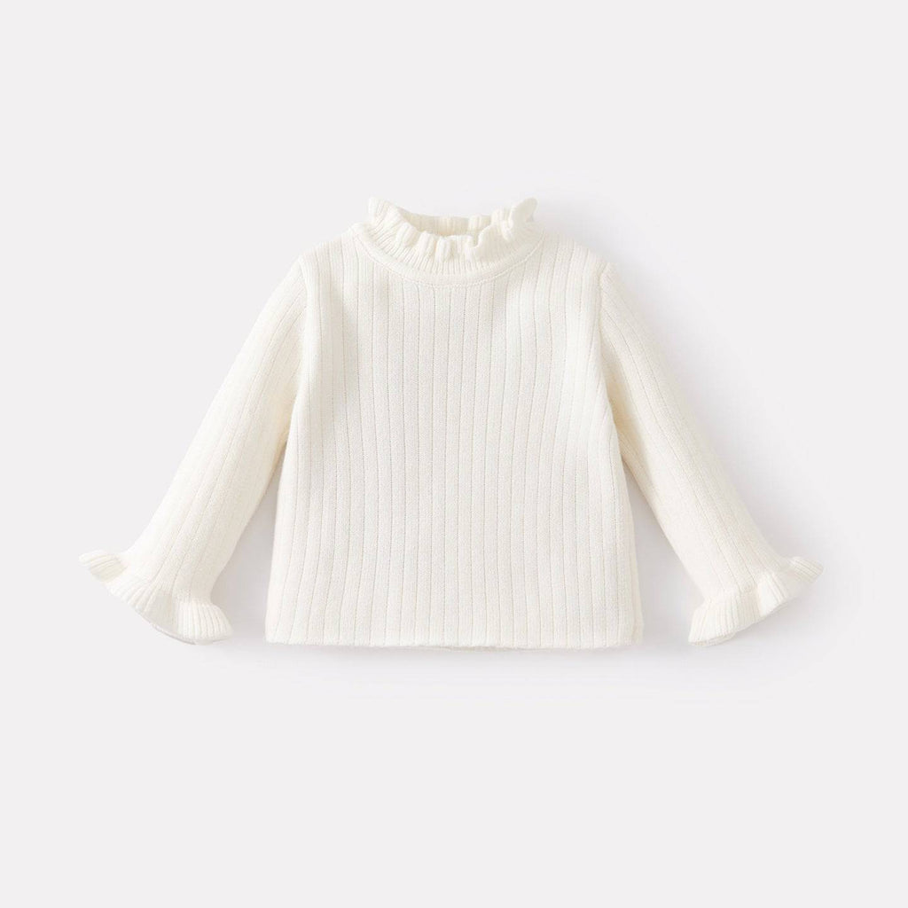 Eprolo fleece-lined thickened girls' onesie set with a cozy knit two-piece crawling suit for babies.