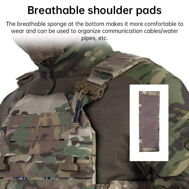 Eprolo tactical plate carrier vest with quick release, MOLLE attachments, and elastic cummerbund for combat readiness.