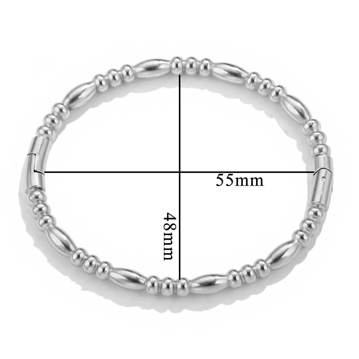 Eprolo fashion bamboo titanium steel bracelet for women, summer niche cold style stainless steel retro bamboo jewelry image