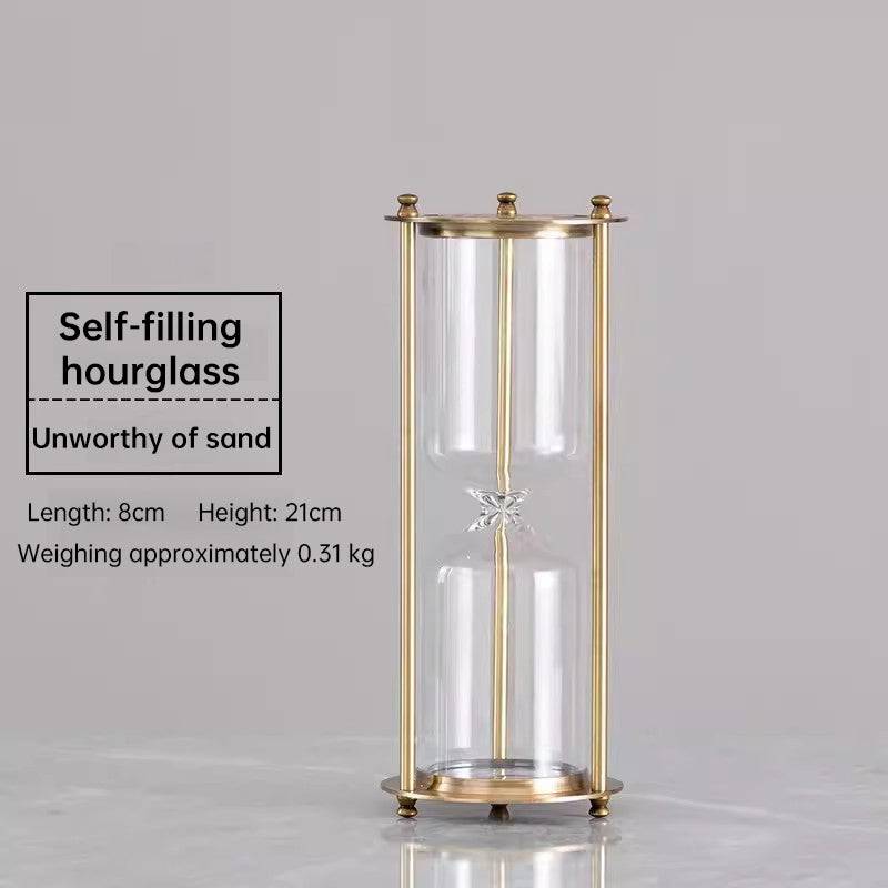Vintage metal hourglass sand clock by eprolo, featuring a retro design perfect for desk, office, study, or bedroom decor.