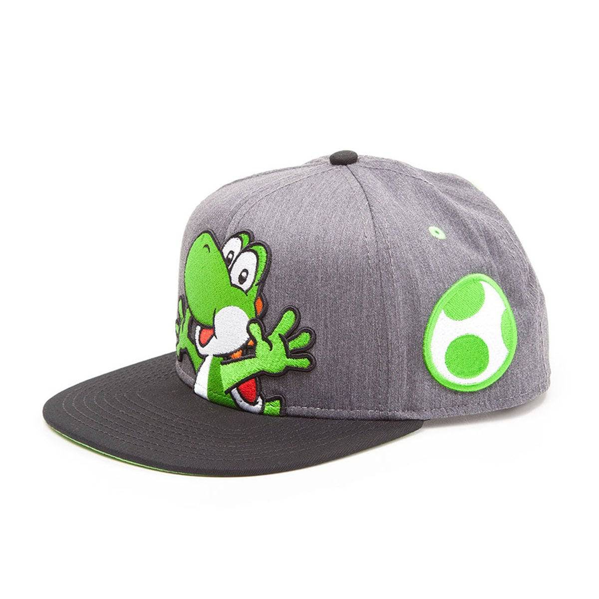 Gray cartoon dinosaur baseball cap for adults, sun hat with snapback closure, by eprolo, featuring playful dinosaur design.
