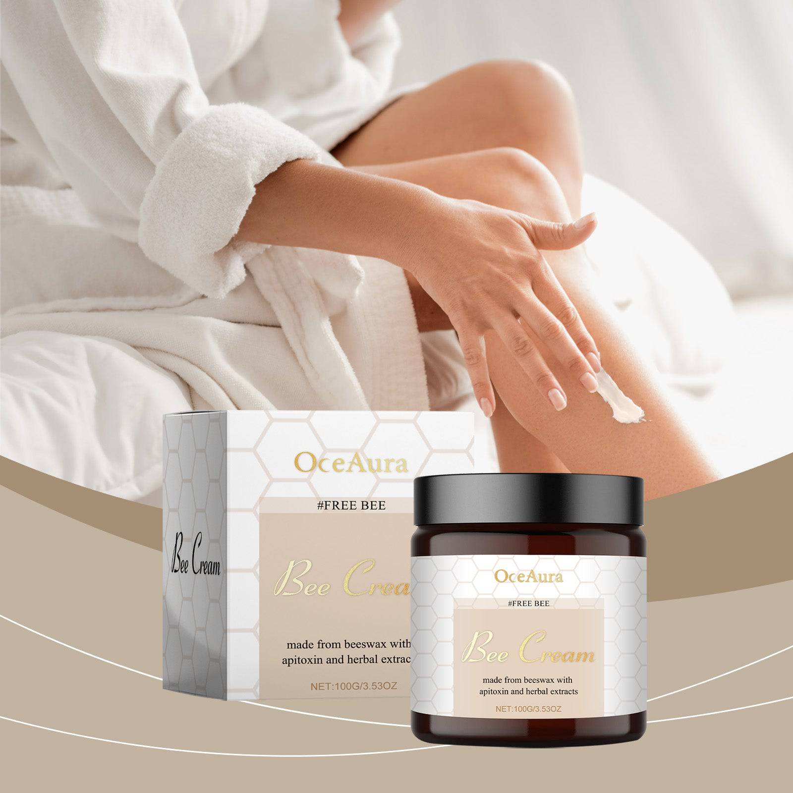 eprolo OceAura Bee Venom Care Cream for body, moisturizing topical cream with bee venom for skin discomfort relief and hydration