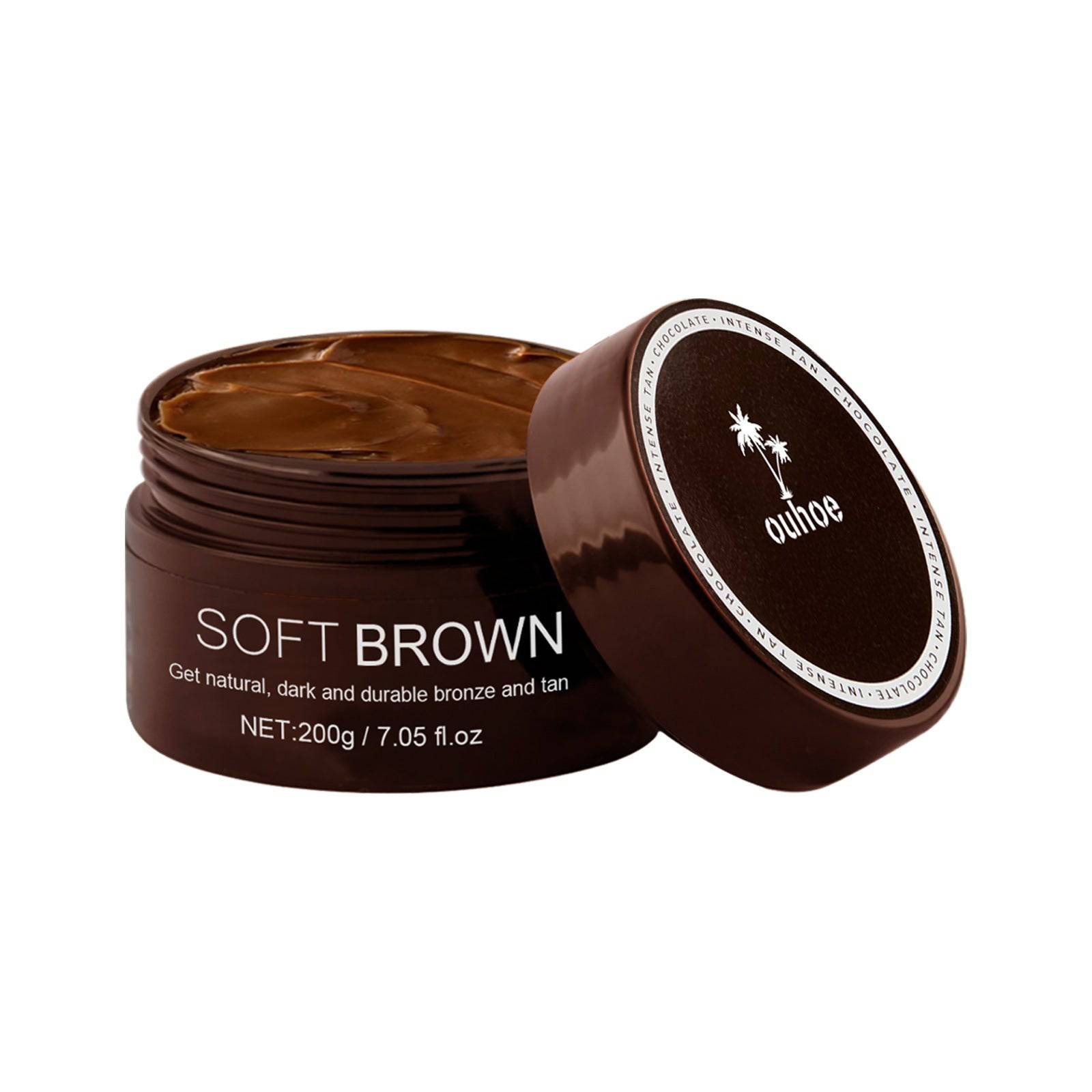eprolo OUHOE soft brown summer seaside tanning cream with dark tan moisturizing formula for glowing, bronzed skin.