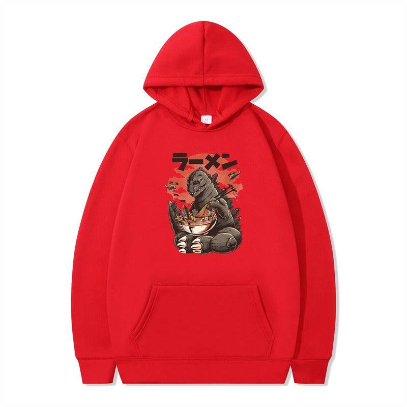 Cartoon printed fashionable men's and women's autumn and winter hoodies with hats by eprolo, featuring colorful, cozy designs.