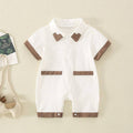 Eprolo cute baby romper, lightweight infant one-piece with short sleeves, newborn bodysuit for Kids, soft and comfortable.