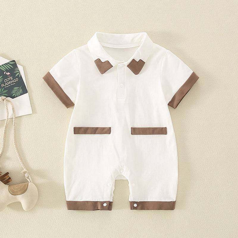 Eprolo cute baby romper, lightweight infant one-piece with short sleeves, newborn bodysuit for Kids, soft and comfortable.
