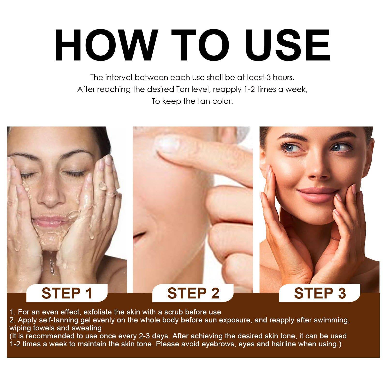 Eprolo OUHOE Soft Brown summer seaside tanning moisturizing cream for dark tan skin, showing the jar with cream inside.
