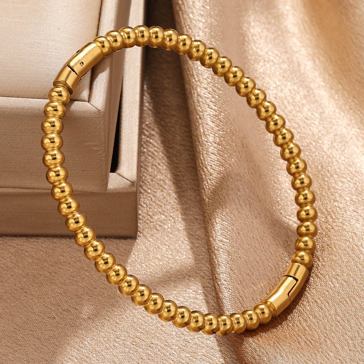 Eprolo fashion bamboo titanium steel bracelet for women, summer niche cold style stainless steel retro bamboo jewelry.