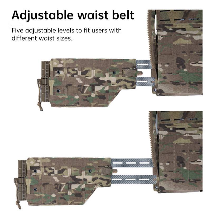 Eprolo tactical plate carrier vest with quick release system, MOLLE webbing, and elastic cummerbund for military or outdoor use