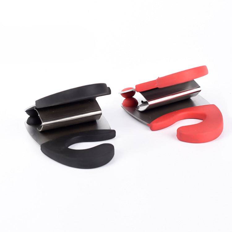 Eprolo stainless steel pot clips and spoon clips for kitchen, durable kitchen gadgets for securing utensils and lids