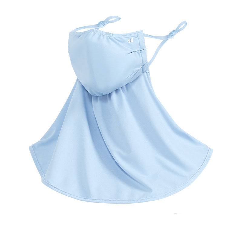 Eprolo ice silk sunscreen mask for men and women, quick-drying neck cover with UV protection and ear-hanging design for summer.