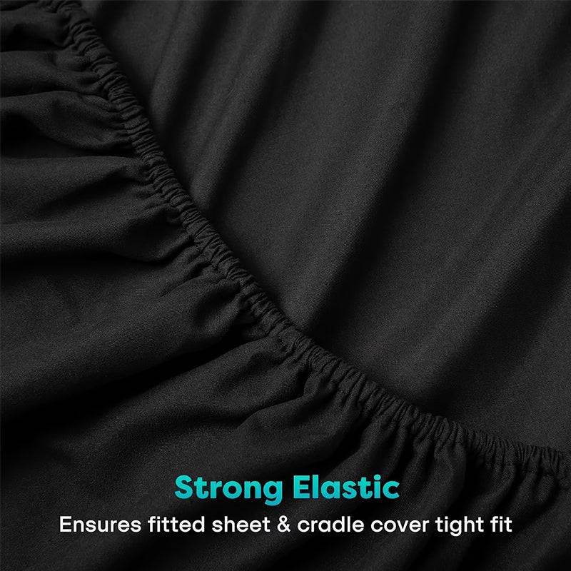 eprolo 3-piece massage table sheet set in solid color, washable and durable fabric, includes fitted sheet, flat sheet, and pillowcase
