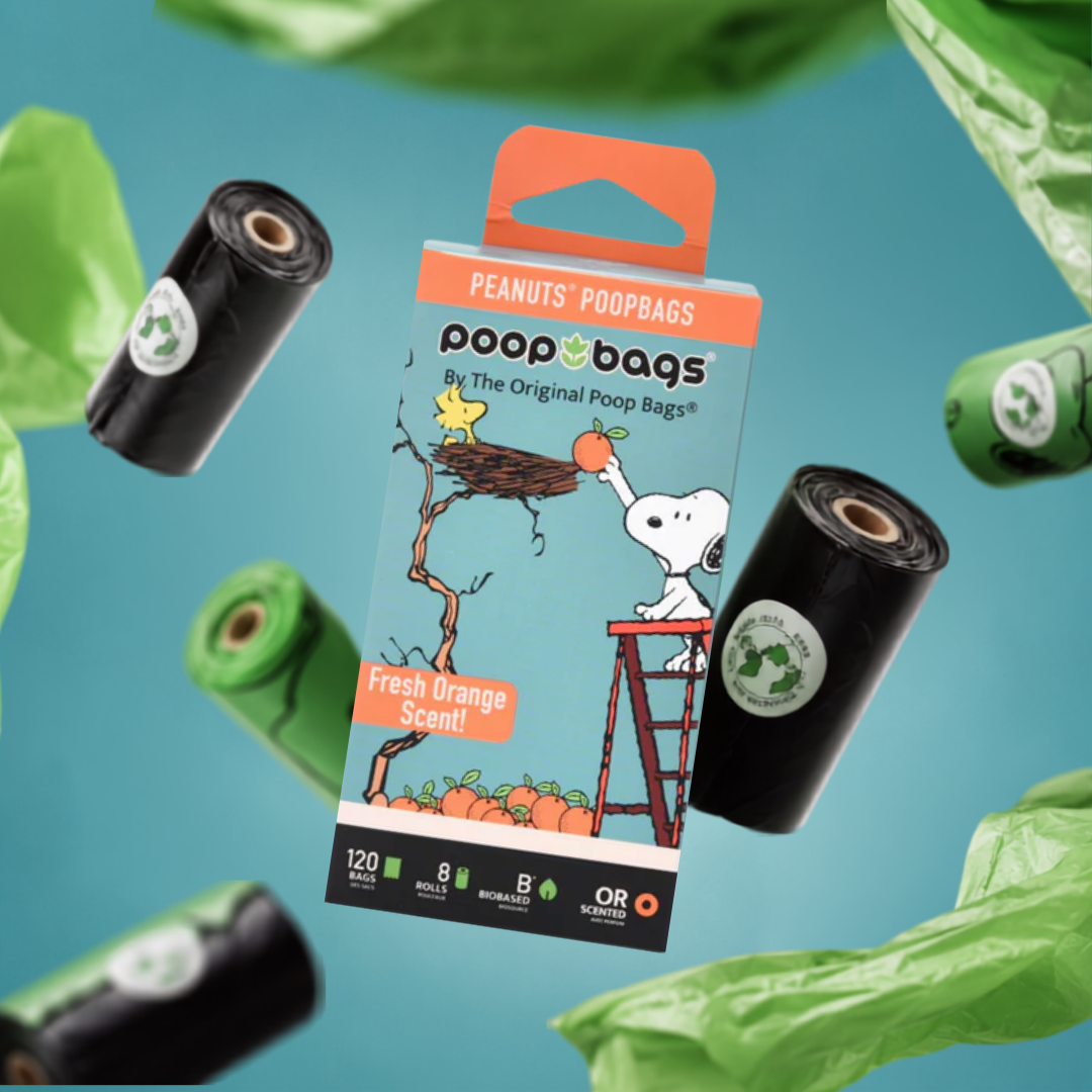 Snoopy® Orange Scented Leash Roll Poop Bags