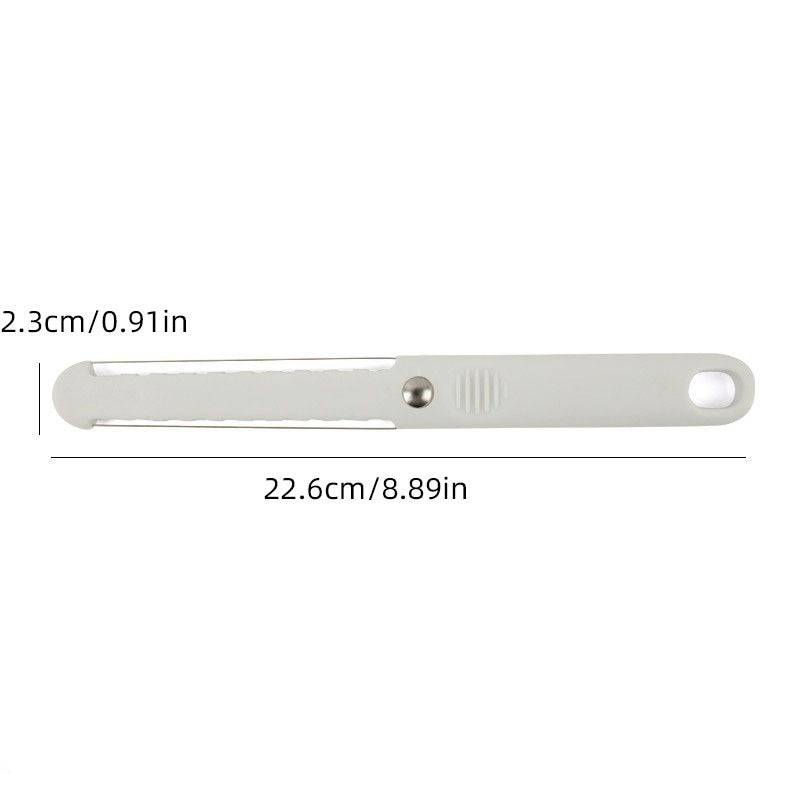 Eprolo food-grade plastic butter knife and pizza cutter with cheese and bread slicing features for kitchen use