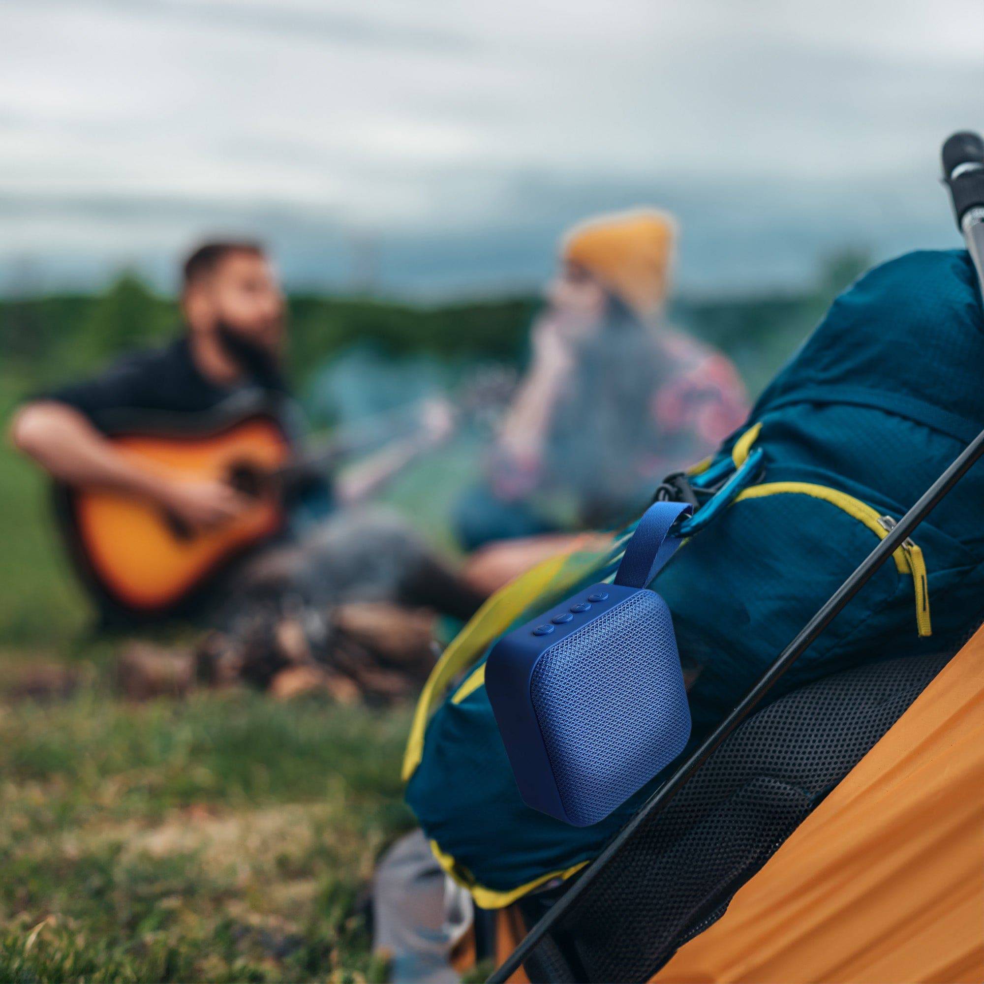 Pursonic Adventure Power & Sound Bundle with portable solar power bank and 360° wireless speaker, ideal for outdoor use