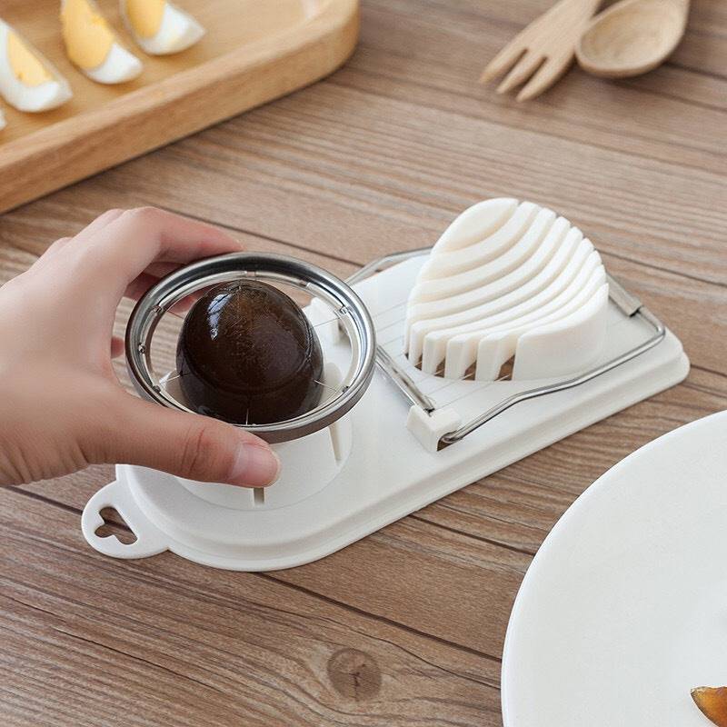 eprolo creative egg cutter and fancy egg slicer, practical kitchen gadget for perfectly sliced eggs, shown on a clean kitchen surface.