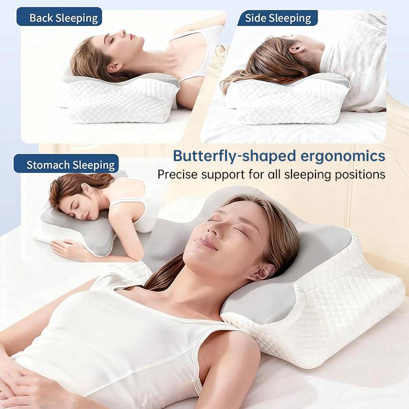 eprolo cooling viscoelastic memory foam pillow with heat-resistant, slow rebound cushion for comfortable sleep and neck support