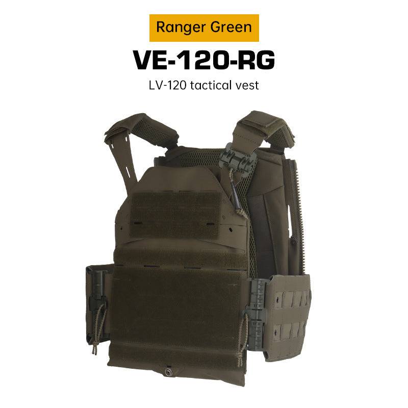 Eprolo tactical plate carrier vest with quick release MOLLE system, elastic cummerbund, and adjustable straps for military-style armor.