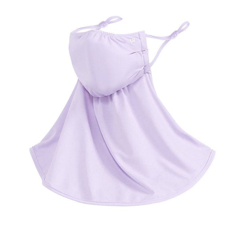 Eprolo ice silk sunscreen mask for men and women, quick-drying neck cover with UV protection and ear-hanging design for summer.