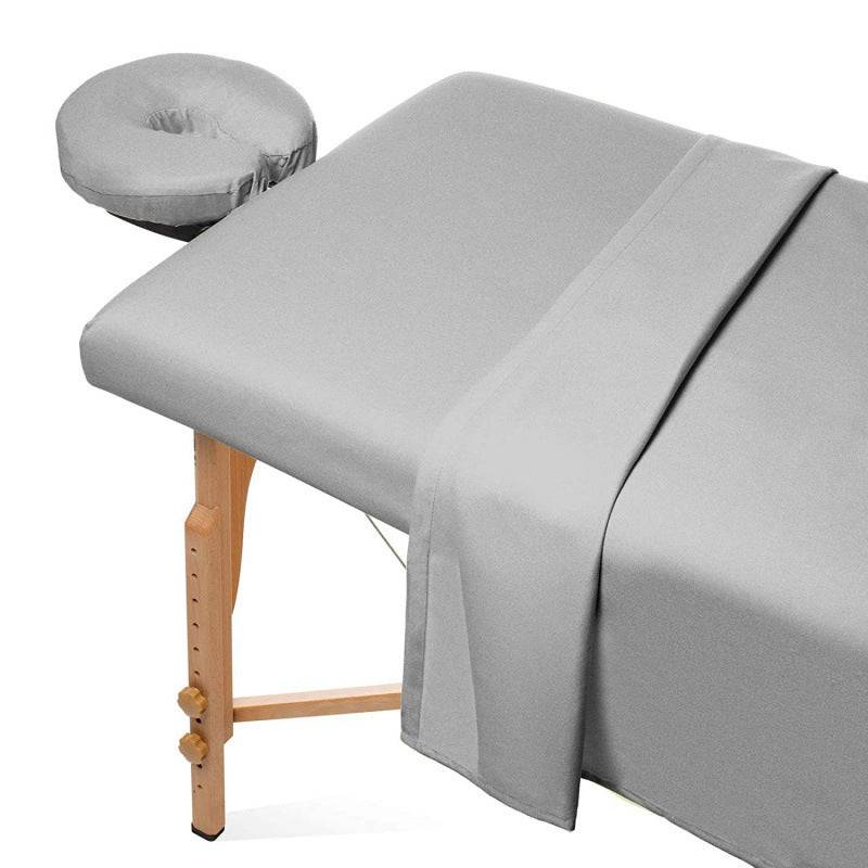 eprolo 3-piece massage table sheet set in solid color with washable, durable fabric, includes fitted sheet, flat sheet, and pillowcase