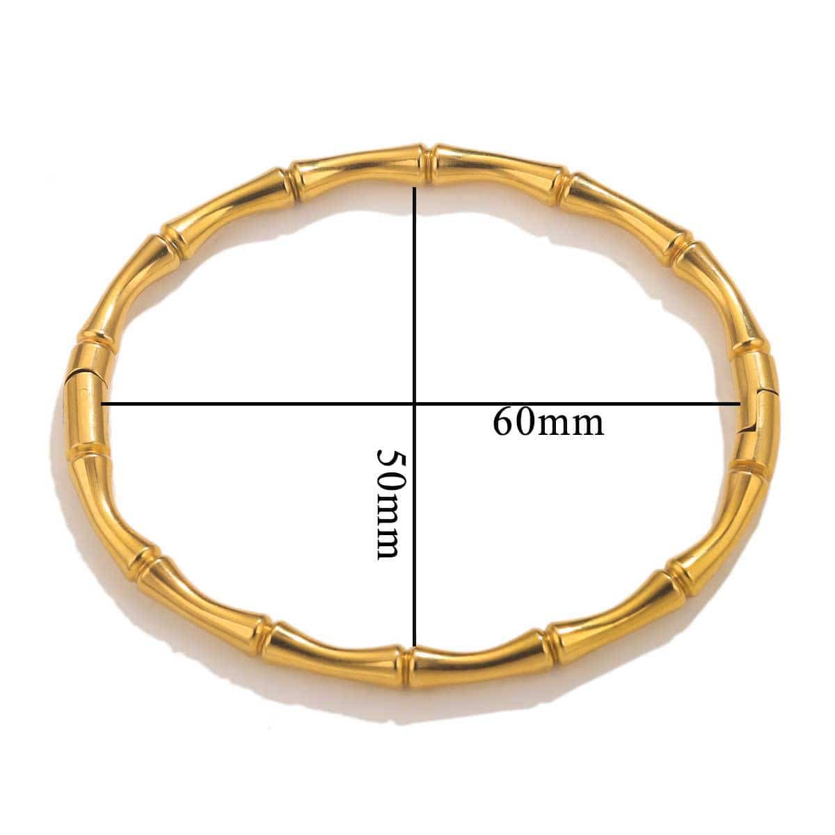 Fashion bamboo titanium steel bracelet for women, summer niche cold style stainless steel jewelry with retro bamboo design.
