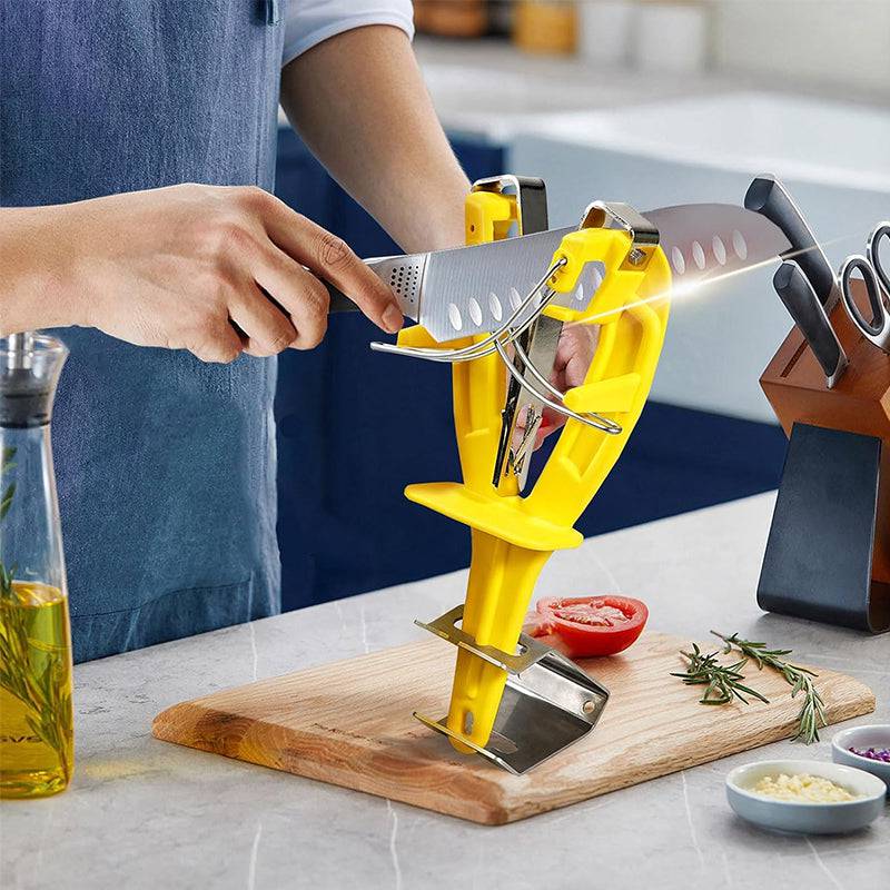 eprolo stainless steel knife sharpener with mount bracket, fixed kitchen honing tool for sharpening and honing knives