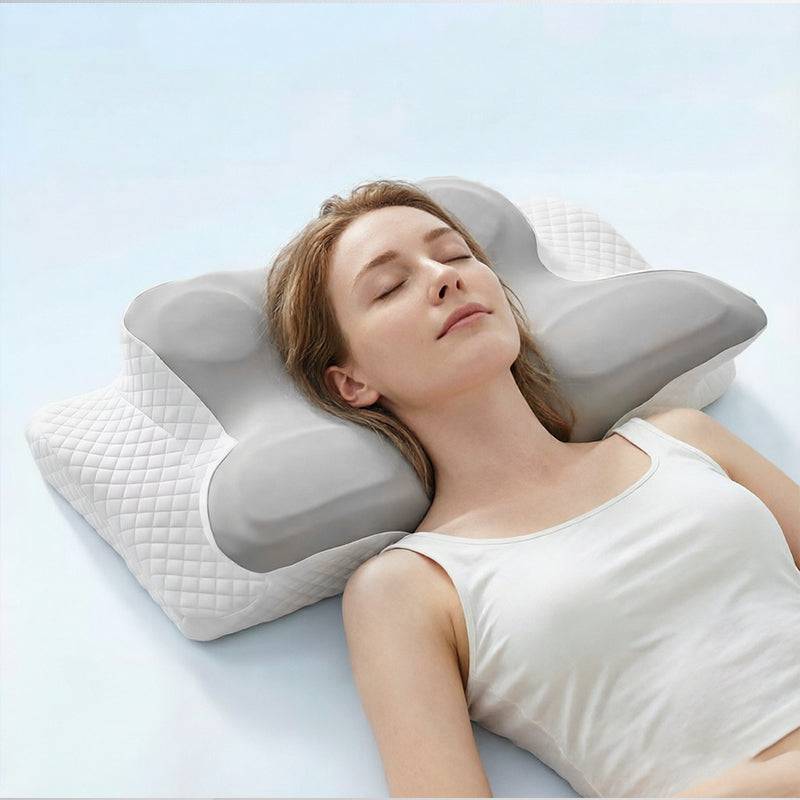 Eprolo cooling viscoelastic memory foam pillow with heat-resistant, slow rebound cushion for comfortable sleep support