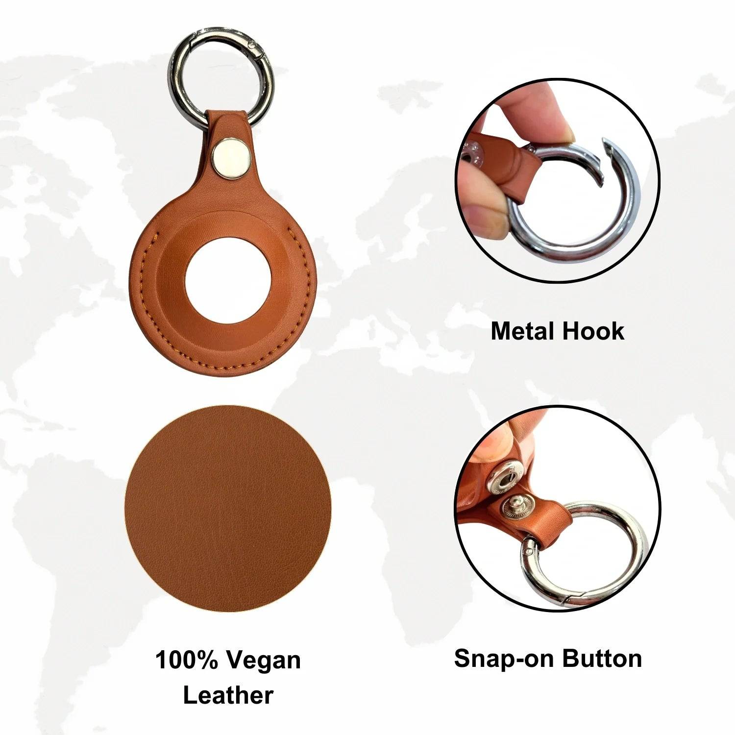 Dolphin Smart Tracker Pro case pack 2 made of premium vegan leather, displayed with sleek, modern design and product packaging.