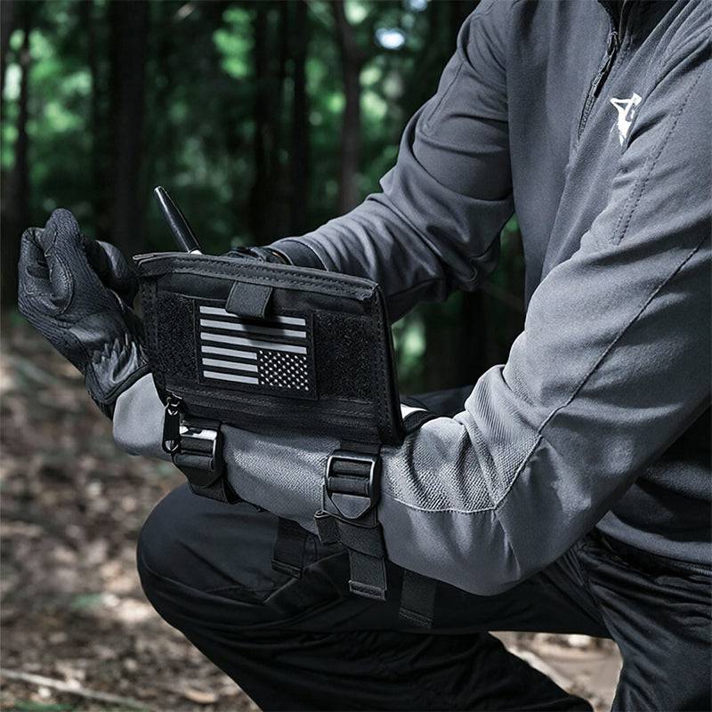 eprolo tactical arm map holder sleeve worn on arm, holding maps, cards, or notes, designed for military range and field use