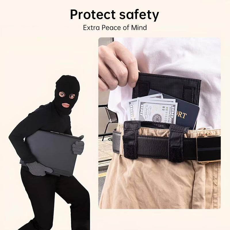 Eprolo tactical EDC belt loop wallet with discrete design for passport and valuables, lightweight daily carry organizer.
