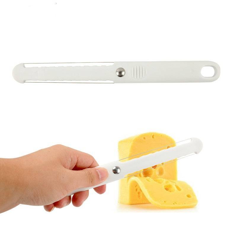 Eprolo food-grade plastic butter knife and cheese cutter, versatile kitchen gadgets for pizza, bread, and candy cutting.