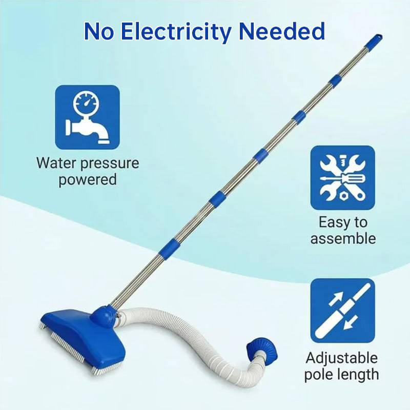 eprolo portable handheld pool and spa vacuum with automatic suction for bathtubs, hot tubs, and outdoor pools.