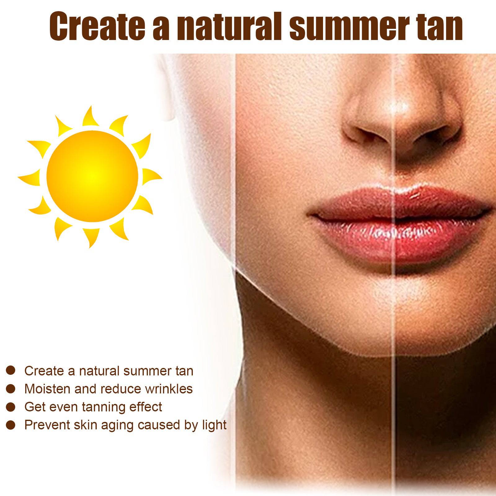 eprolo OUHOE Soft Brown summer seaside tanning cream for dark skin, moisturizing and enhancing natural tan appearance