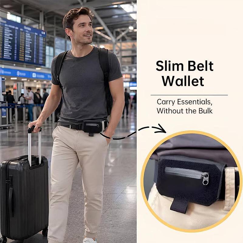 Eprolo tactical EDC belt loop wallet with discreet design, lightweight anti-theft pouch for passport and valuables, daily carry organizer