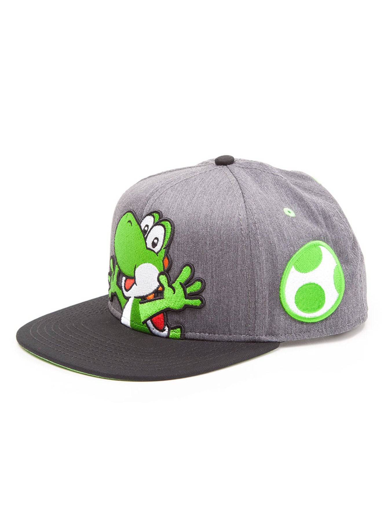 Gray cartoon dinosaur adult baseball cap by eprolo featuring a sun hat style and snapback closure, with playful dinosaur embroidery on the front.