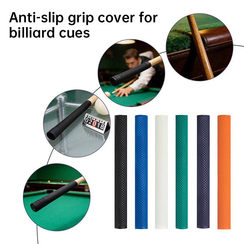 Colorful rubber anti-slip pool cue grip sleeve by eprolo, designed to protect and enhance billiard stick handles.
