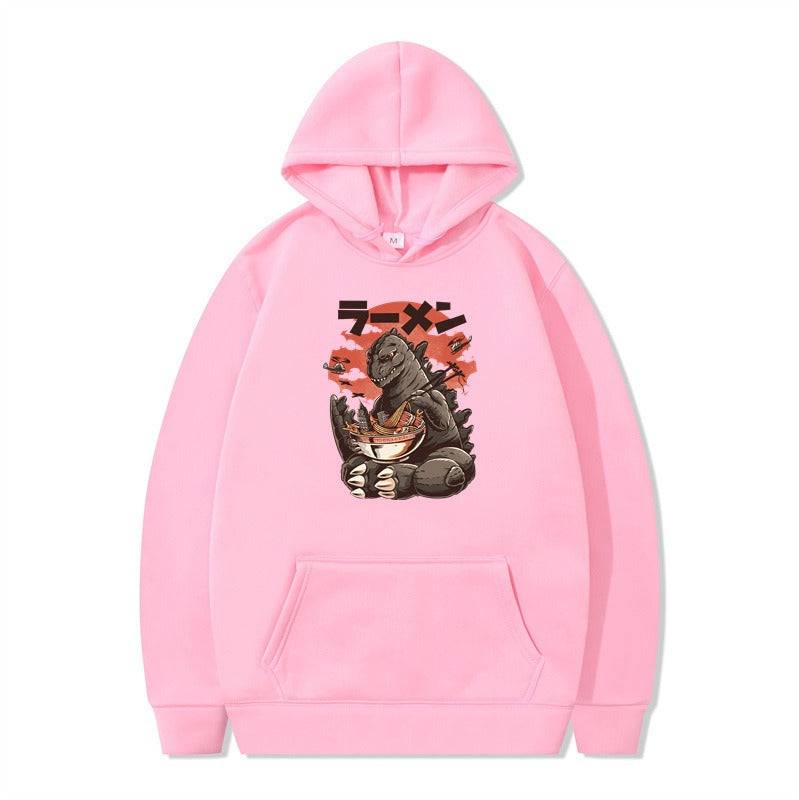 Cartoon printed fashionable men's and women's autumn and winter hoodie with hat, eprolo brand, featuring colorful character design.